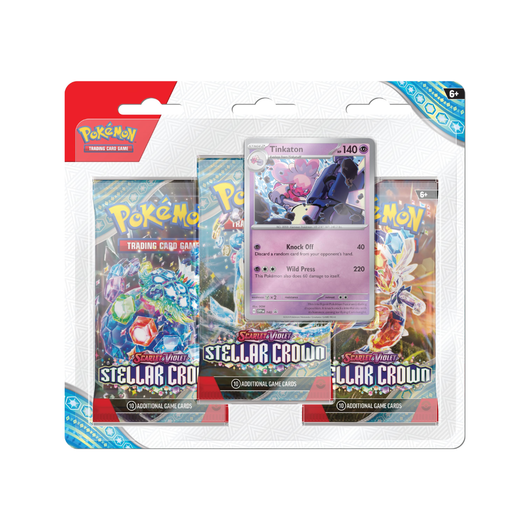 Pokemon Stellar Crown 3 Pack Blister