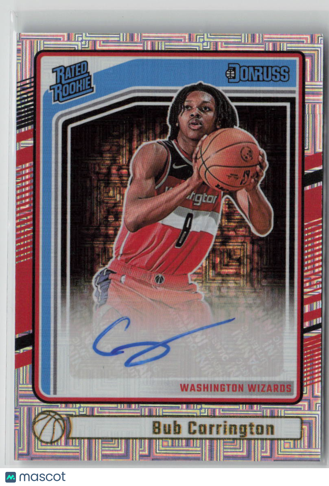 2024-25 Panini Donruss Rated Rookie Bub Carrington Autograph #257