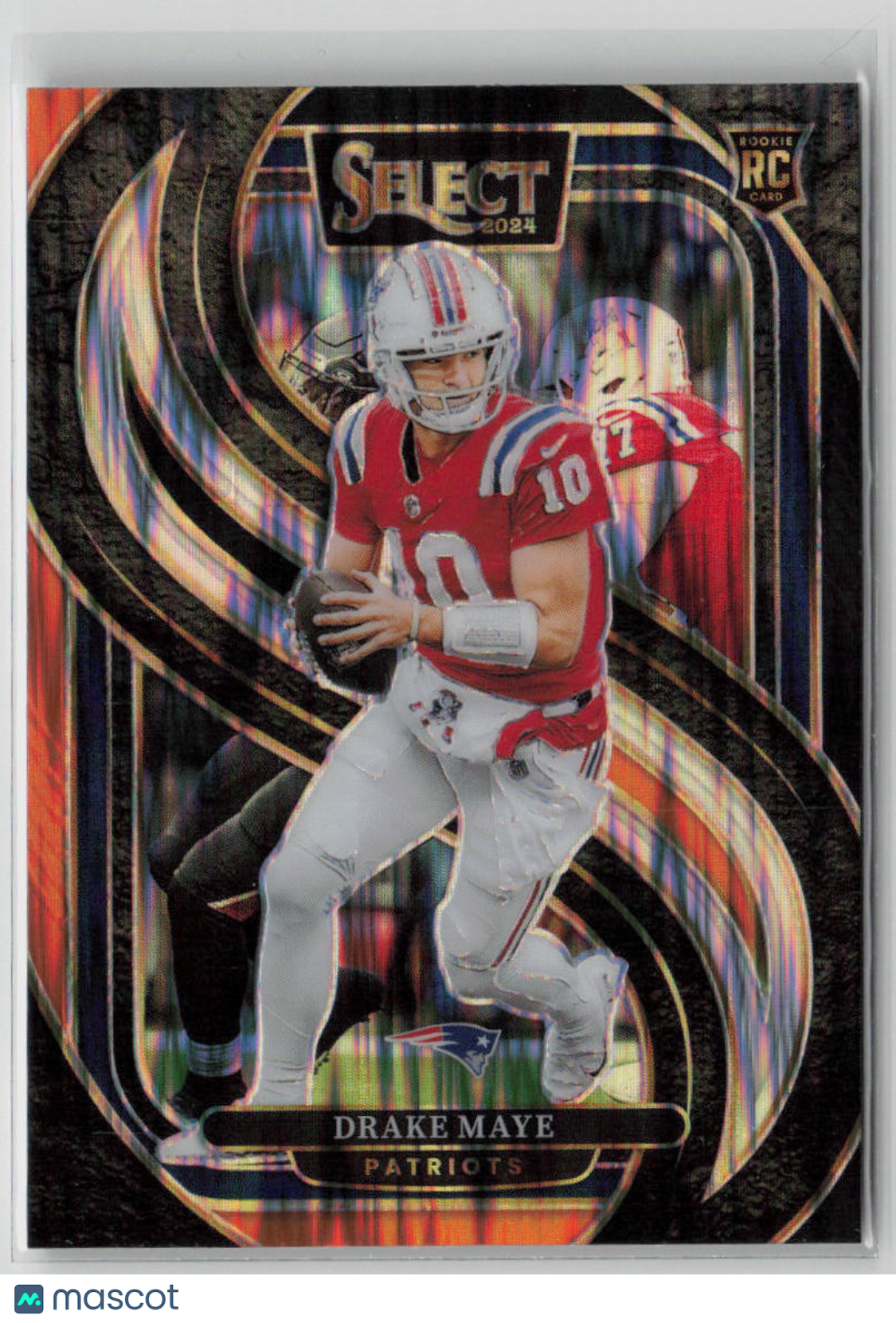 2025 Panini Select Prizm Drake Maye RC Premier Level Red Blue Flash #113