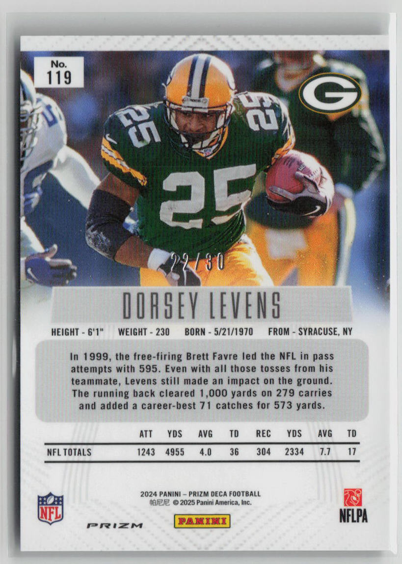2024 Panini Prizm Dorsey Levens Mojo 22/30 #119