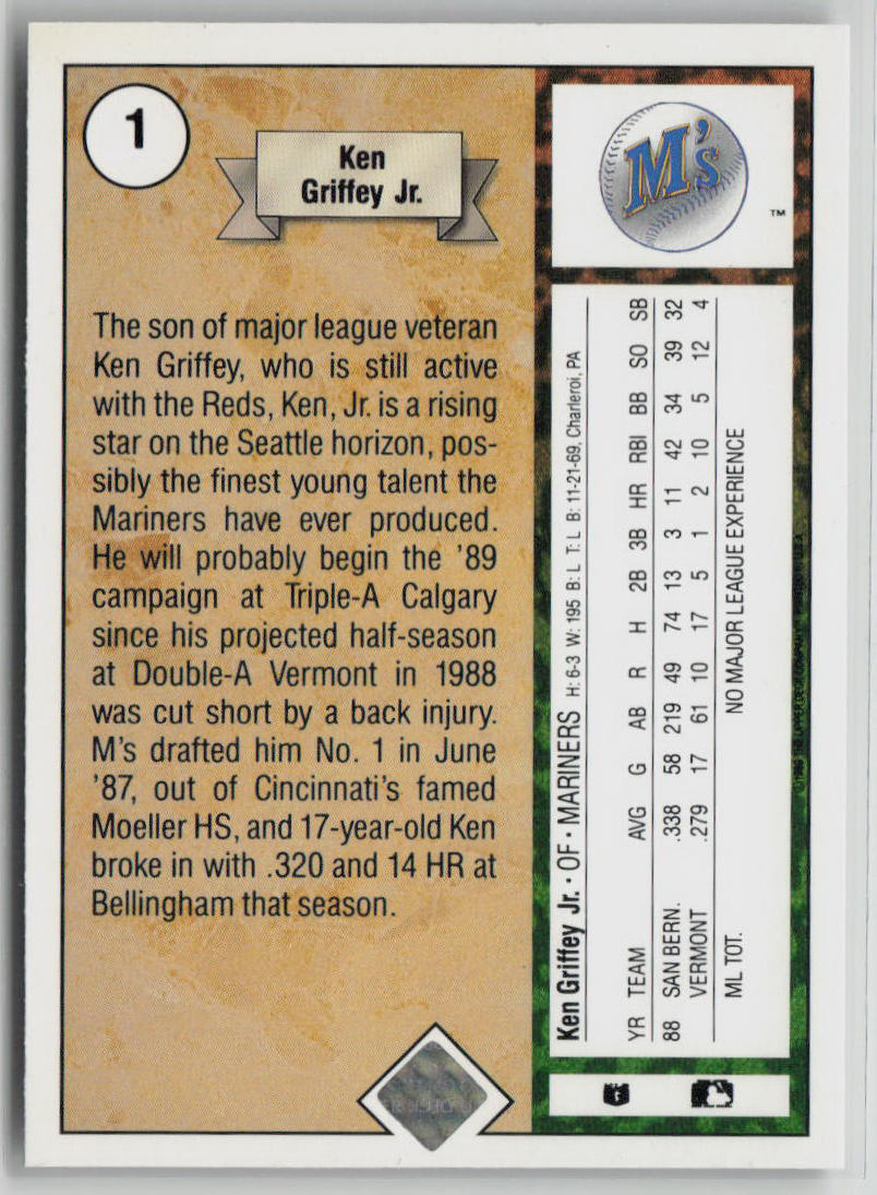 1989 Upper Deck Ken Griffey Jr. #1