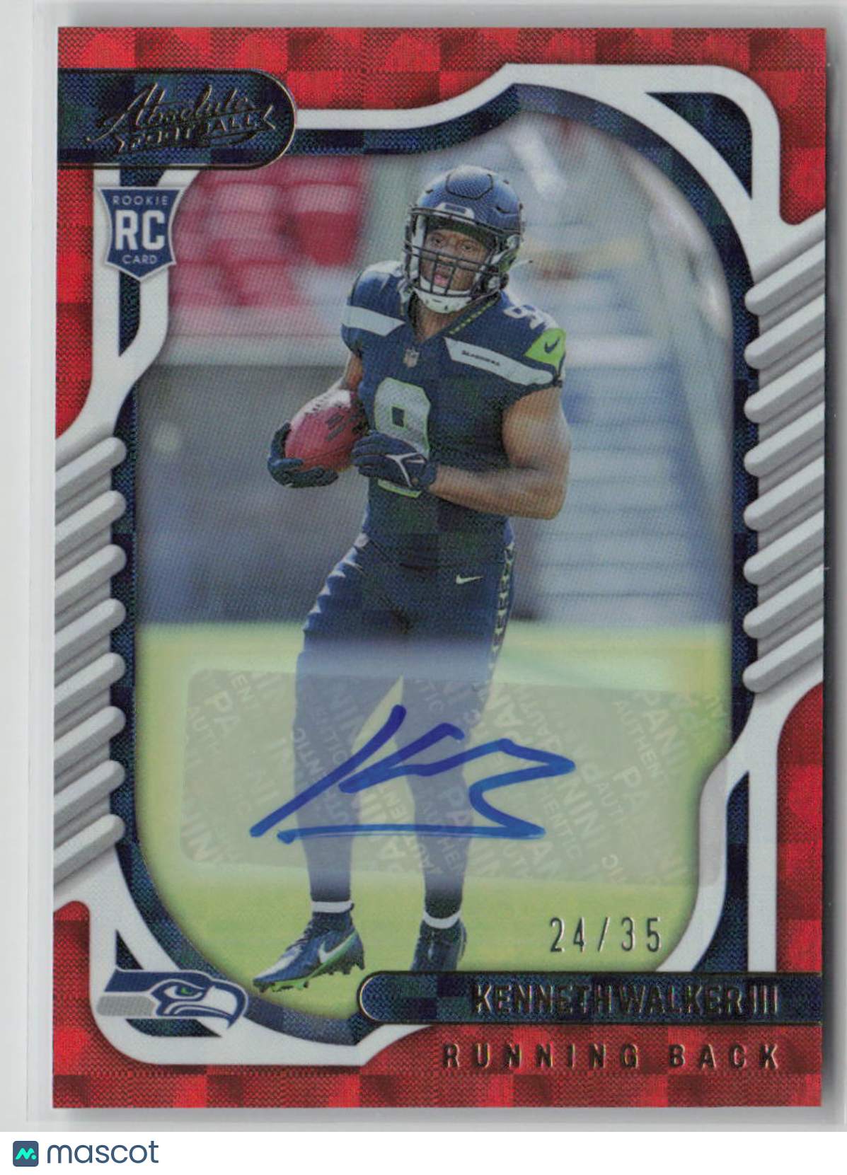 2022 Panini Absolute Absolute Ink Kenneth Walker III Autograph RC 24/35 #118