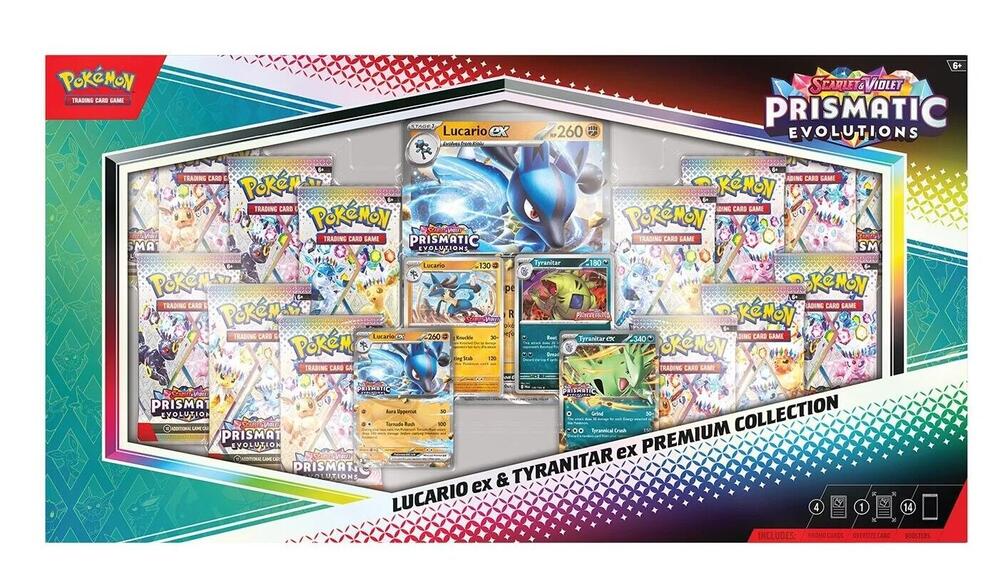 Lucario ex & Tyranitar Prismatic Evolutions Collection (Sams Club)