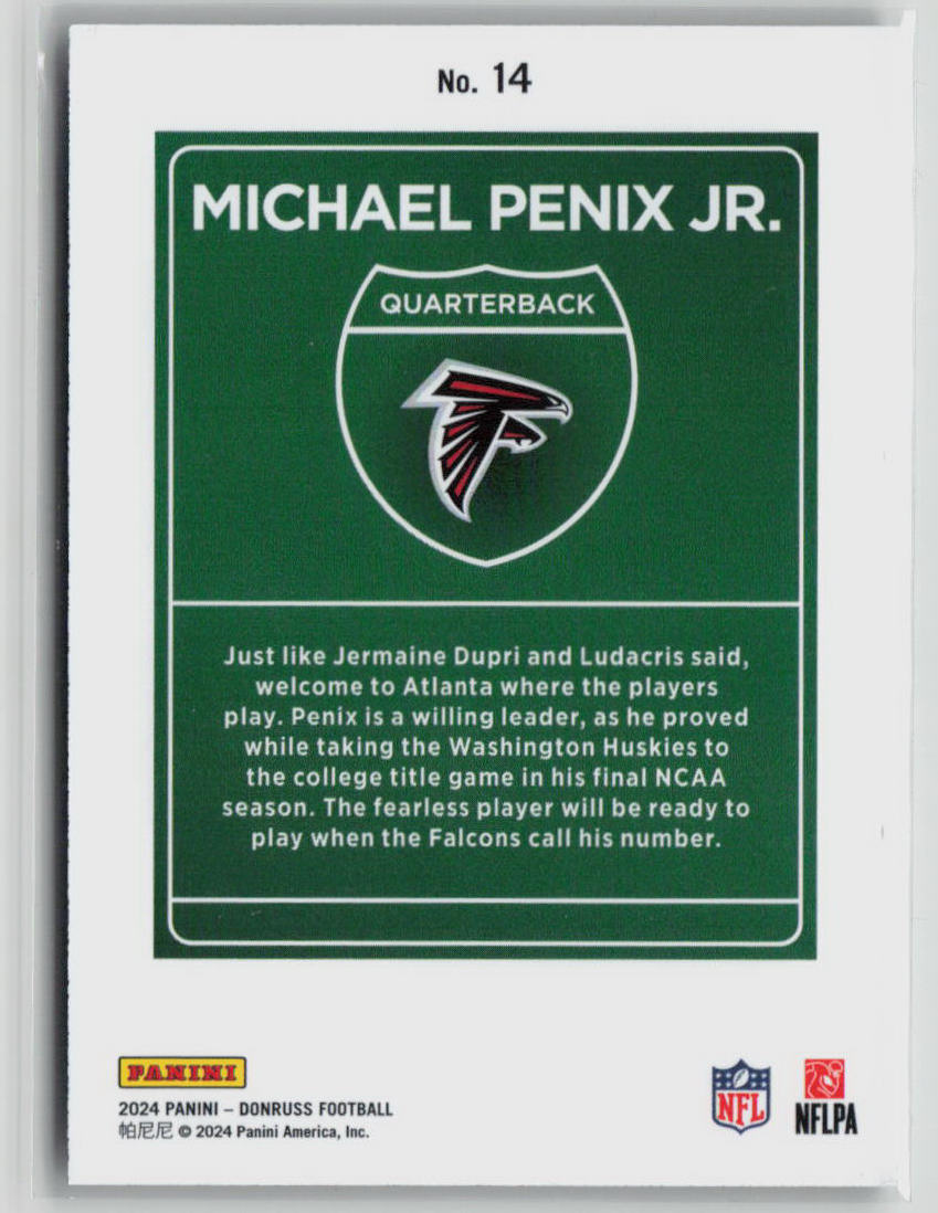 2024 Panini Donruss Downtown Michael Penix Jr. RC #14