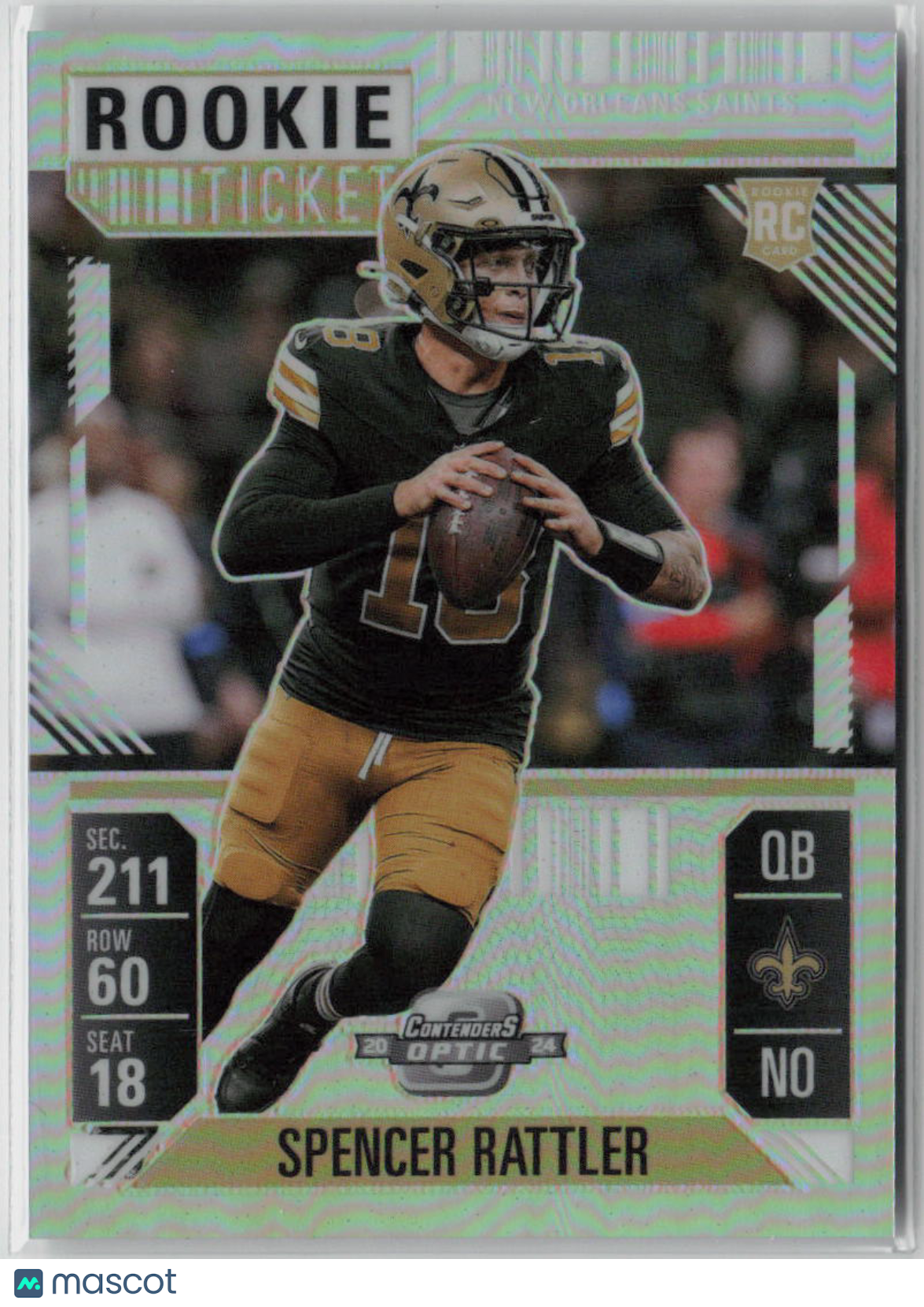 2025 Panini Contenders Optic Prizm Spencer Rattler RC #95