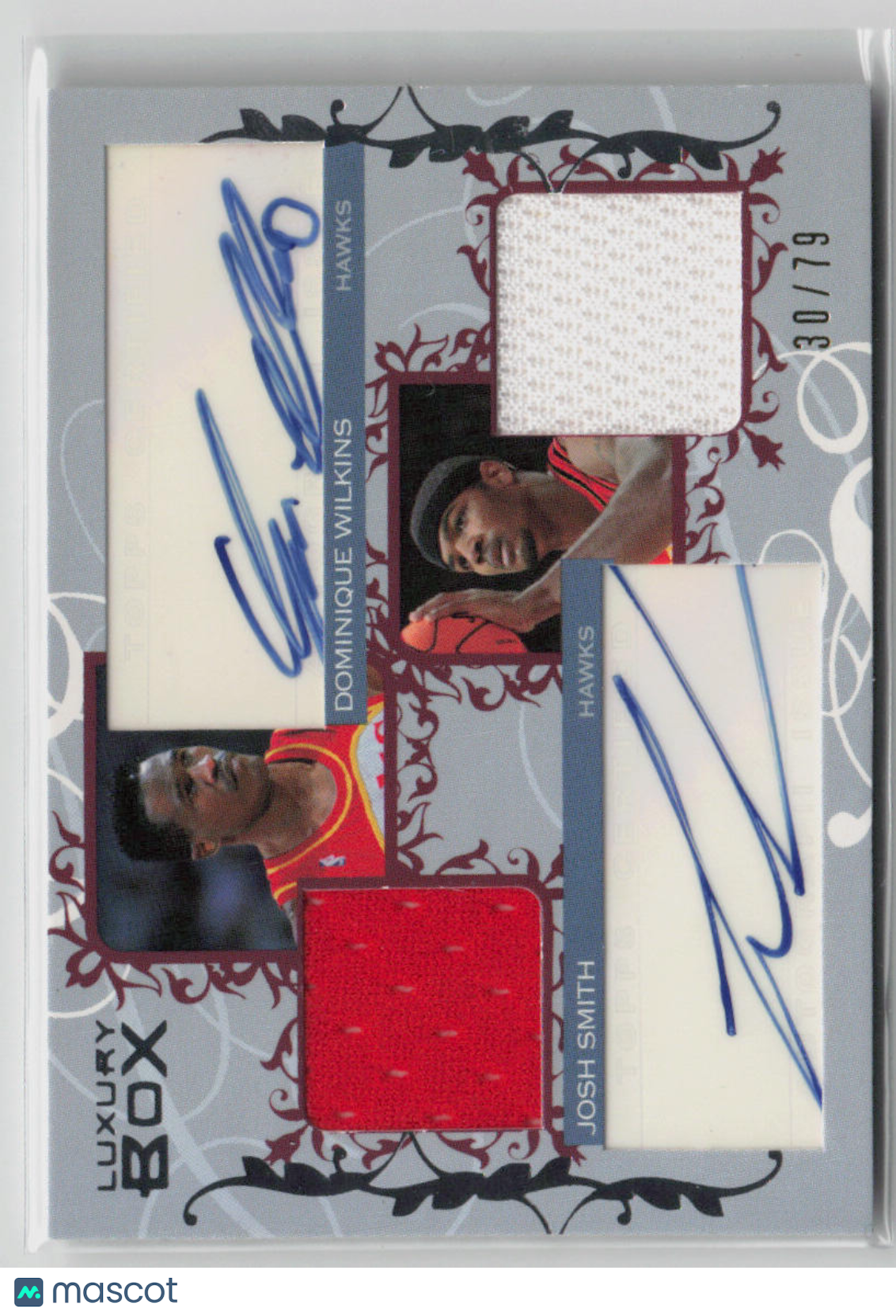 2007 Topps Luxury Box Josh Smith Dominique Wilkins Dual Autograph 30/79 #CDAR-SW