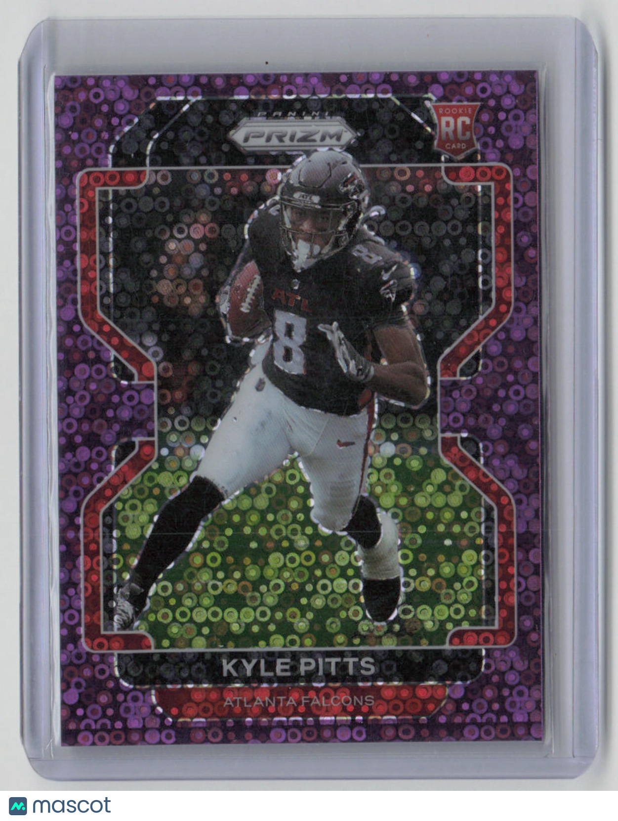 2021 Panini Prizm Kyle Pitts RC 32/35 Purple No Huddle #341