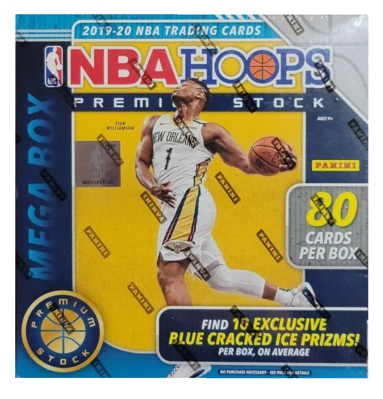 2019/20 Panini Hoops Premium Stock Basketball Mega Box (80 Cards) (Red Prizms)