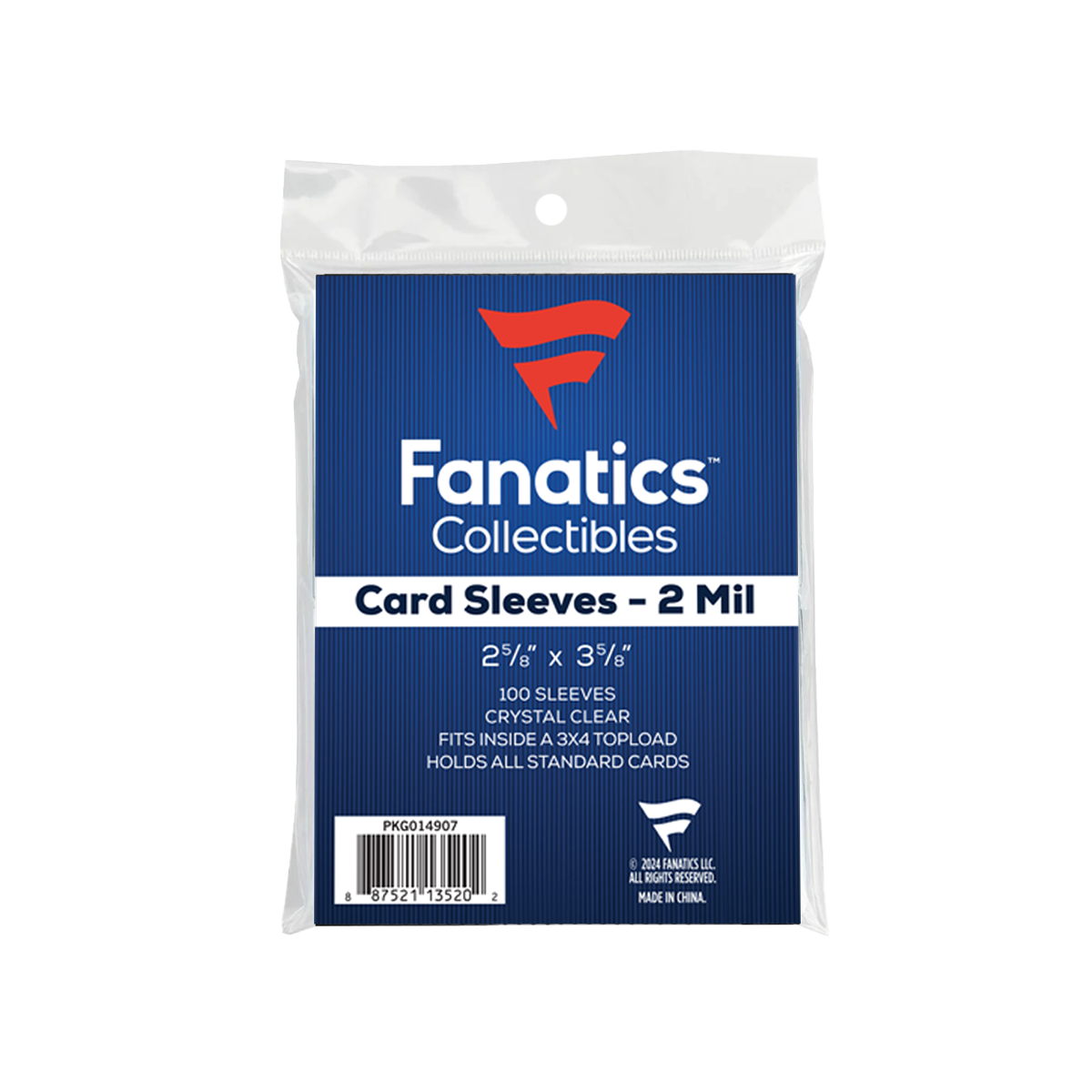 Fanatics Soft Card Sleeves - 100 Count