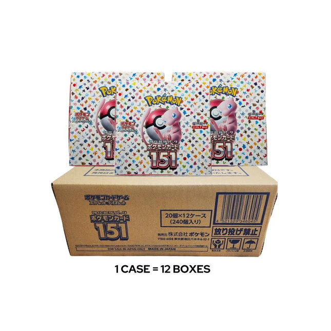 Japanese 151 Booster Box Sealed Case (12 Boxes)