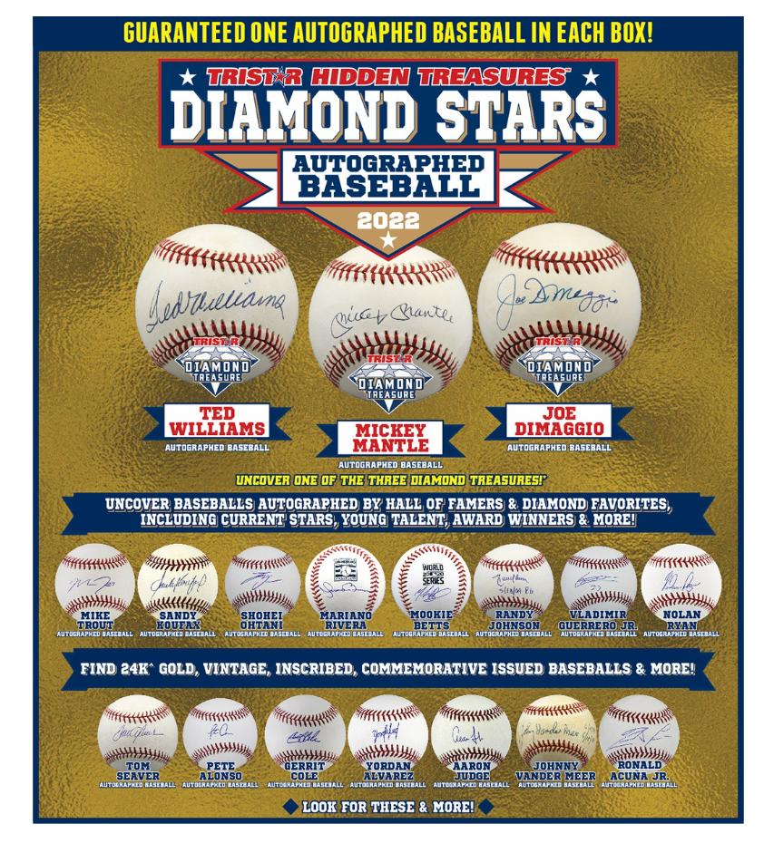 2022 Tristar Hidden Treasures Diamond Stars Autographed Baseball