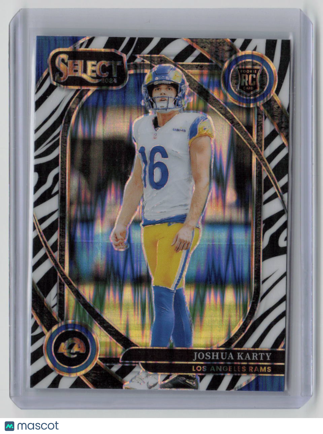 2024 Panini Select Prizm Joshua Karty RC Zebra #282