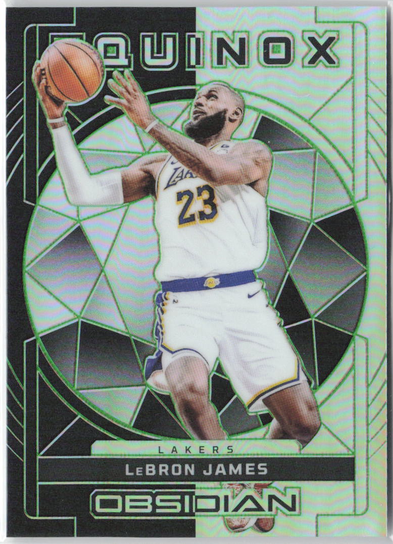 2022 Panini Obsidian LeBron James Equinox Green Etch #10/25 #26