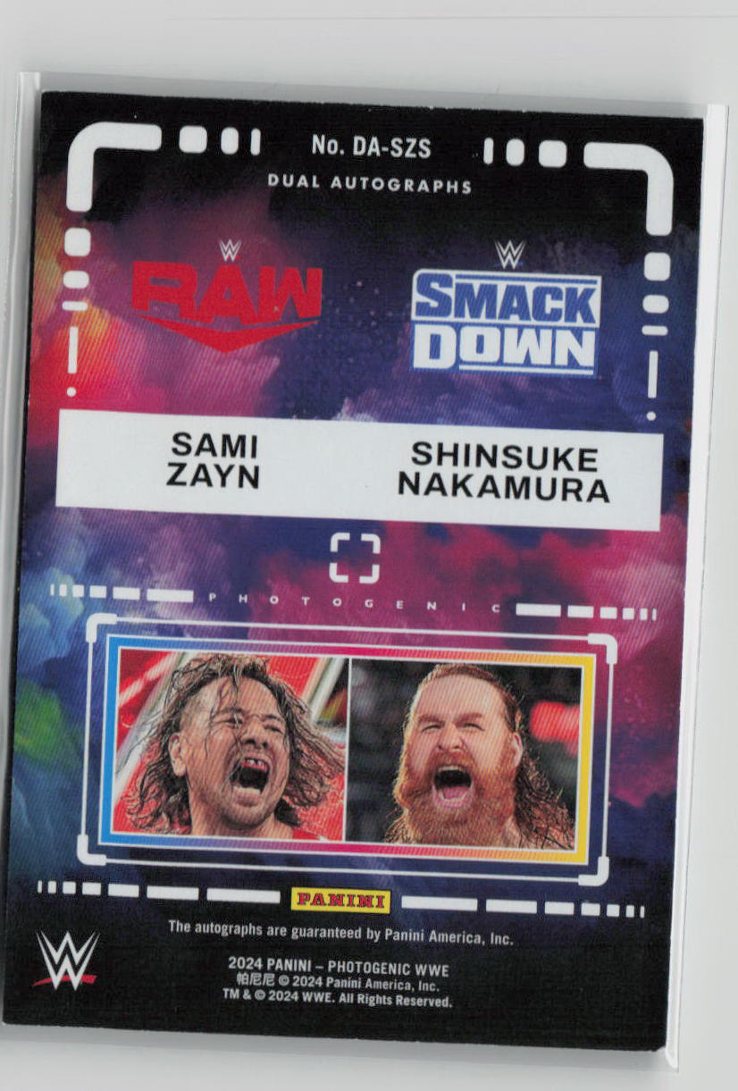 2024 Panini Photogenic Sami Zayn Shinsuke Nakamura Dual Autograph 05/25 #DA-SZS