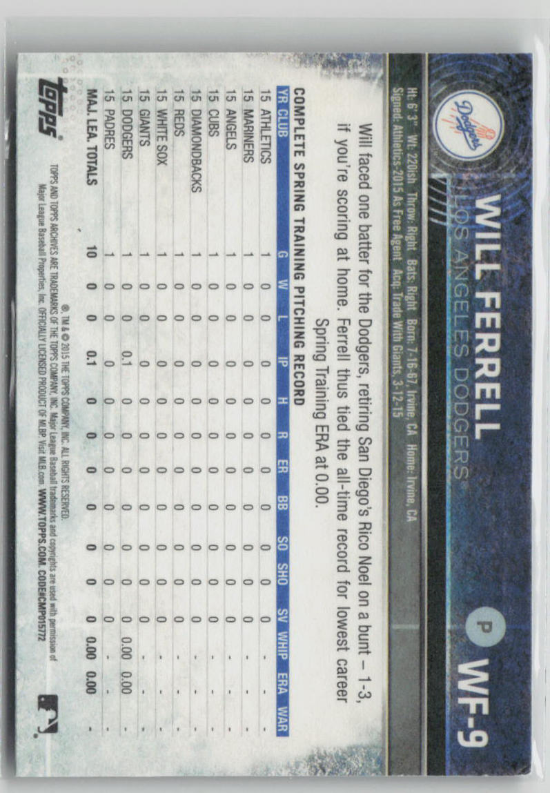 Topps Will Ferrell #WF-9