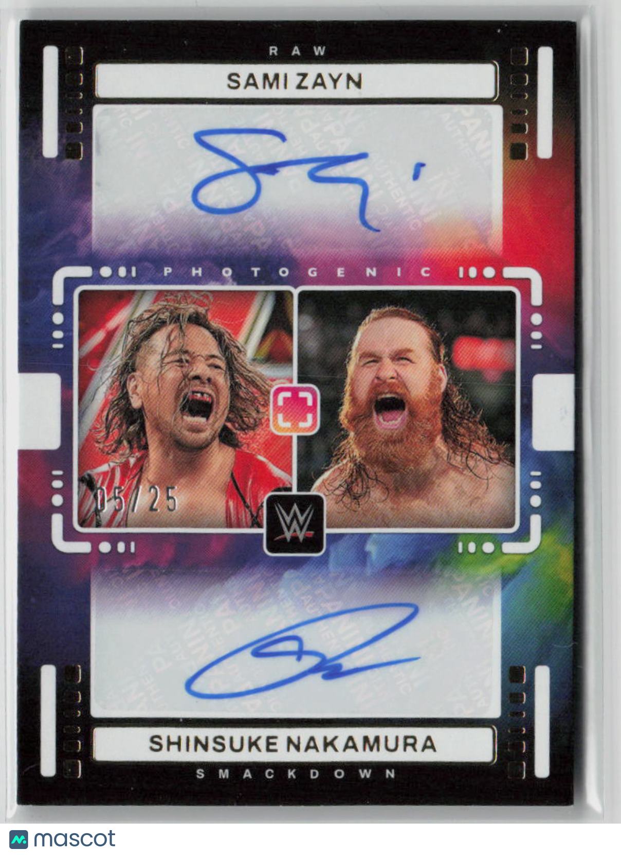 2024 Panini Photogenic Sami Zayn Shinsuke Nakamura Dual Autograph 05/25 #DA-SZS