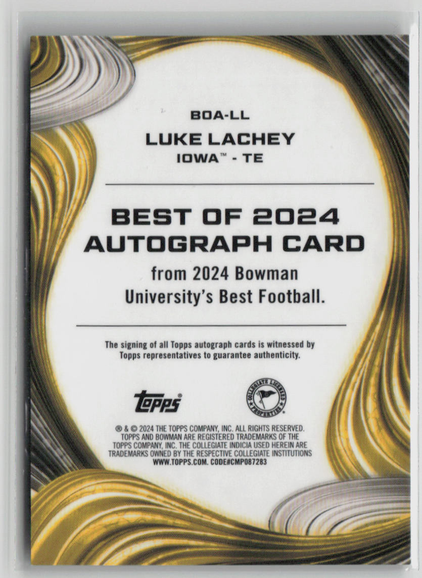 2024 Bowman U Best Luke Lachey Autograph Gold 46/50 #BOA-LL