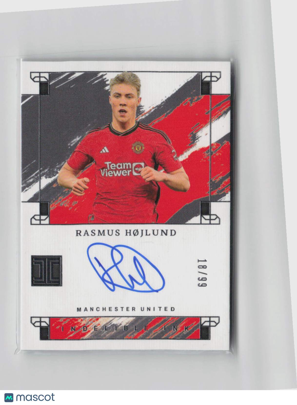 2023-24 Panini Impeccable Premier League Rasmus Højlund Autograph 18/99 #II-RH