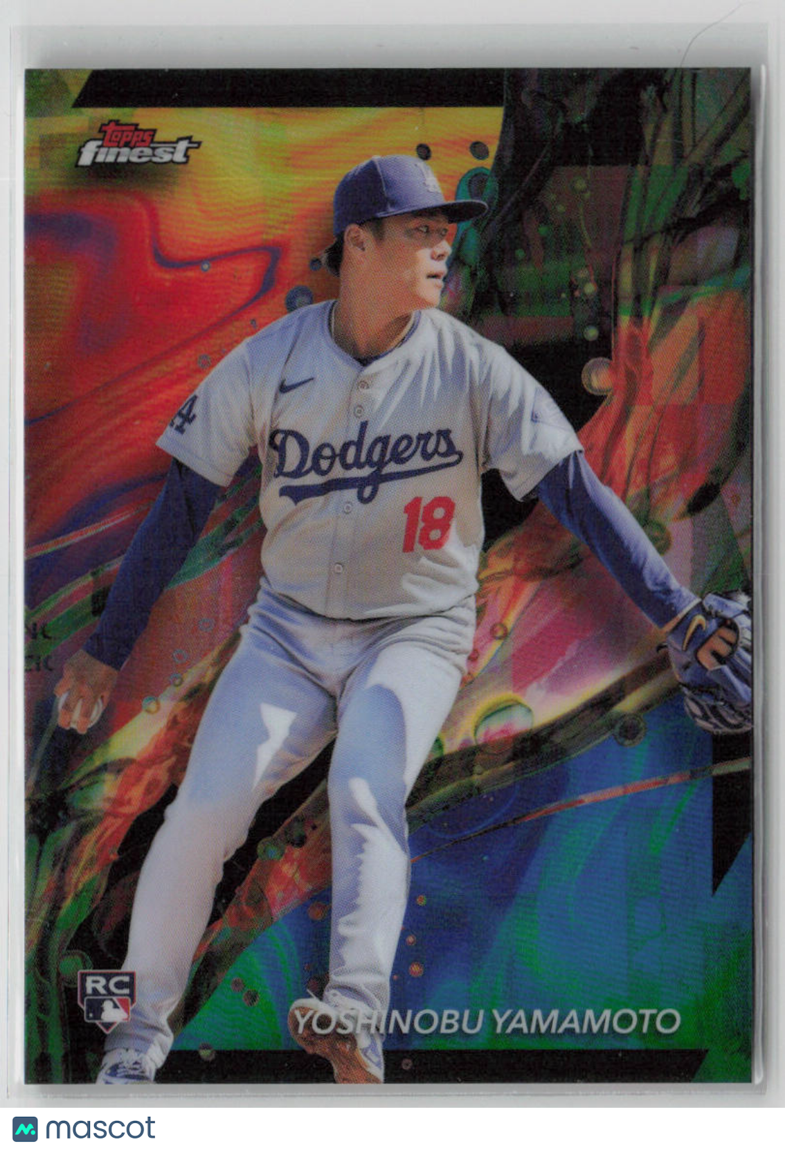 2024 Topps Finest Yoshinobu Yamamoto Rookie Oil Spill #50