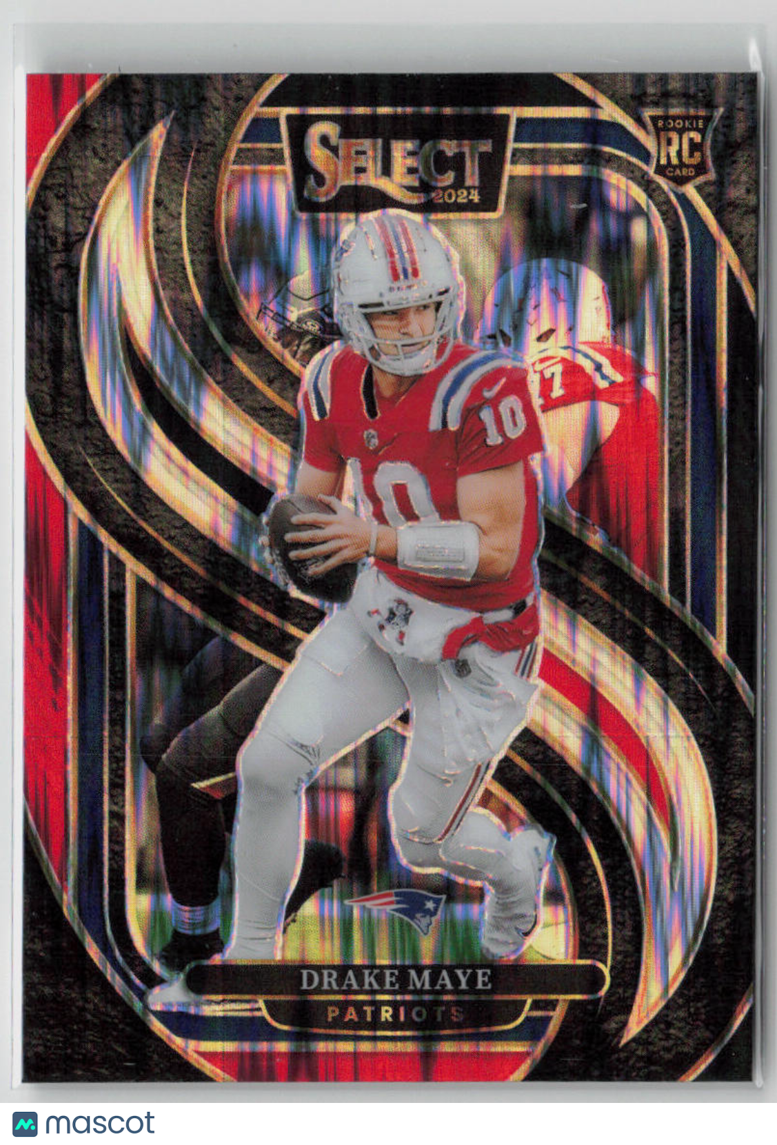 2025 Panini Select Prizm Drake Maye RC Premier Level Orange Black Flash #113