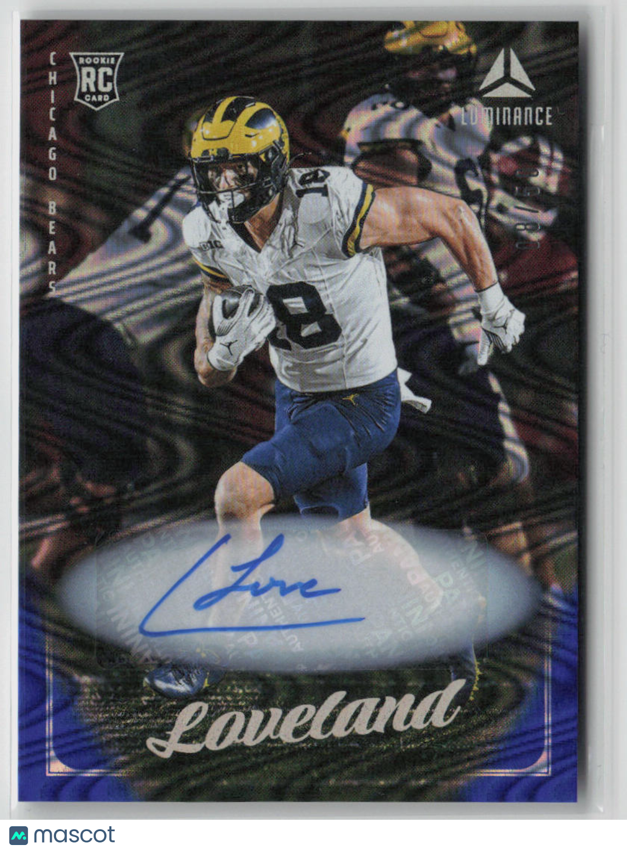 2025 Panini Luminance Colston Loveland Autograph Rookie Blue 08/50 #139