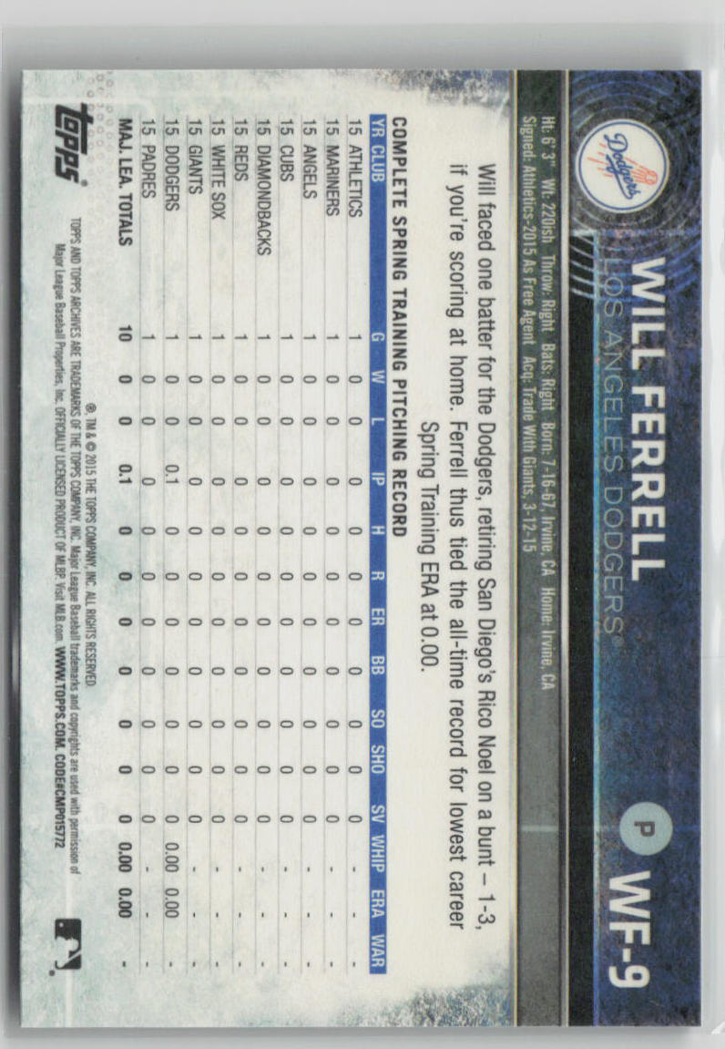 2015 Topps Will Ferrell #WF-9