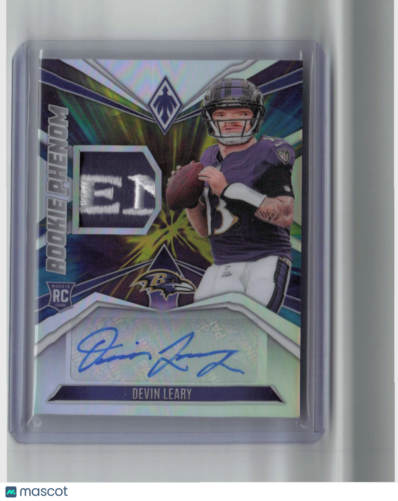 2024 Panini Phoenix Rookie Phenom Devin Leary 21/24 Patch RC #RPJA-DLY