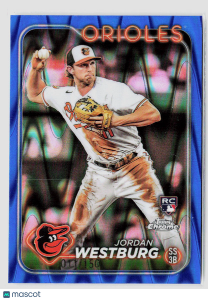 2024 Topps Chrome Jordan Westburg 011/150 Rookie Blue Ray Wave #66