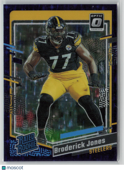 2023 Donruss Optic Broderick Jones Purple Stars 04/15 #285