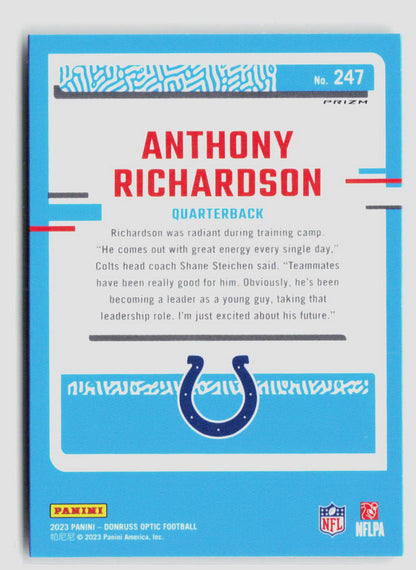 2023 Donruss Optic Anthony Richardson Holo Rated Rookie No.247