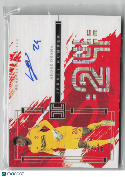 2023 Panini Impeccable Jersey Number André Onana Autograph #JN-AO