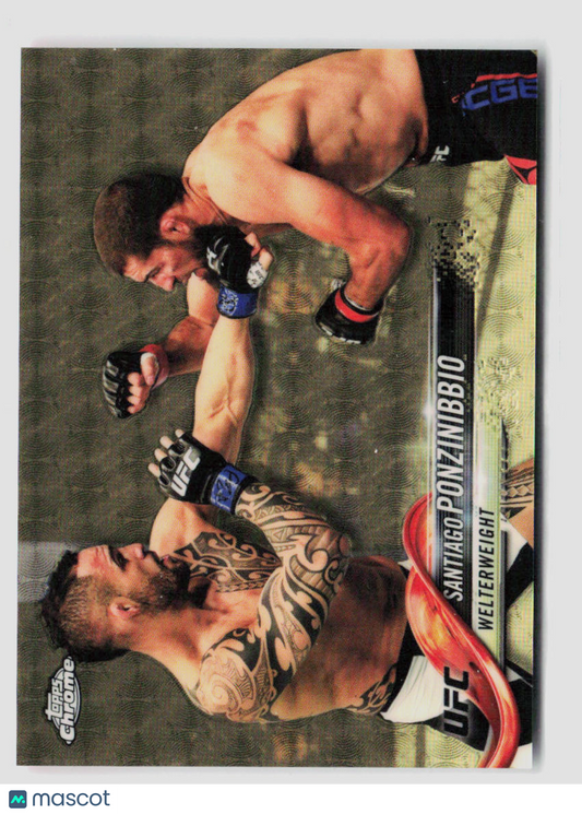 2018 Topps Chrome UFC Santiago Ponzinibbio Superfractor 1/1 #88