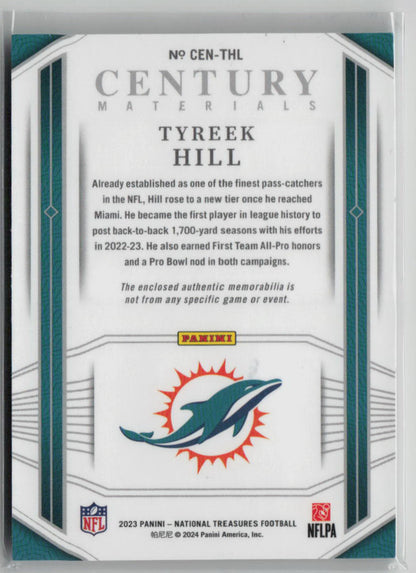 2023 National Treasures Tyreek Hill 24/25 Century Materials #NO CEN-THL