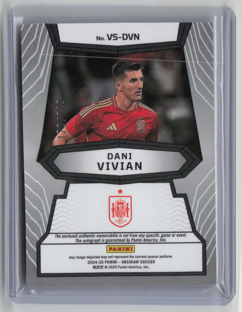 2022-23 Panini Obsidian Volcanic Dani Vivian Autograph Patch 120/149 #VS-DVN