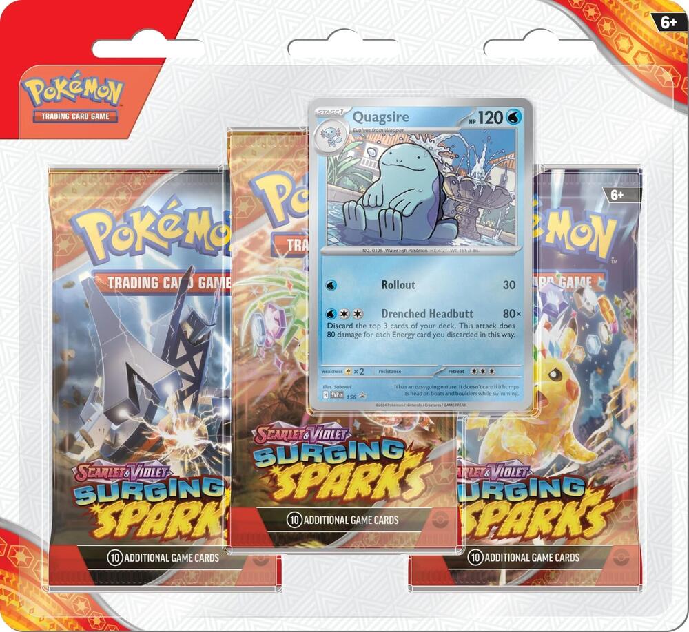 Pokemon Scarlet & Violet Surging Sparks 3 Pack Blister