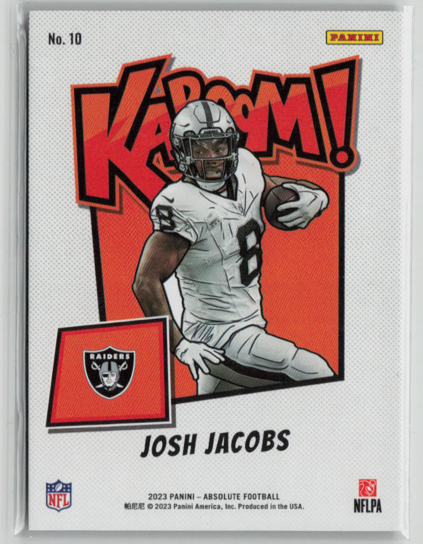 2023 Panini Absolute Kaboom! Josh Jacobs Kaboom! #No. 10