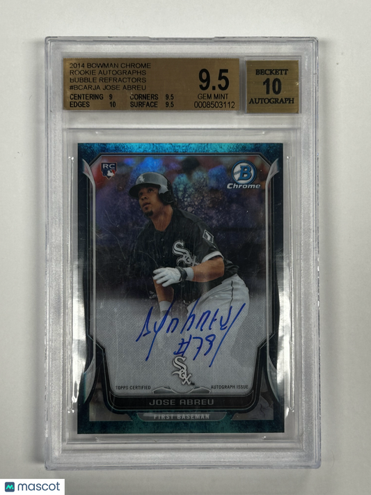 2014 Bowman Chrome Jose Abreu Bubble Rookie Auto 57/99 #BCARJA BGS 9.5