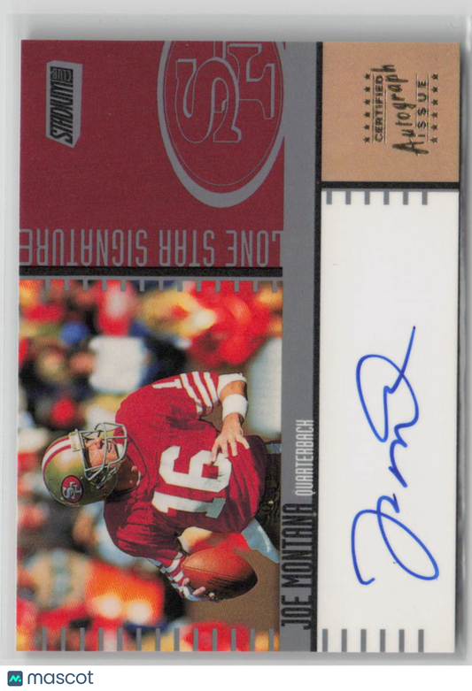 1997 Topps Lone Star Signature Joe Montana Auto #LS31