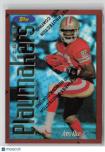 1996 Topps Finest Jerry Rice Playmakers Refractor #175