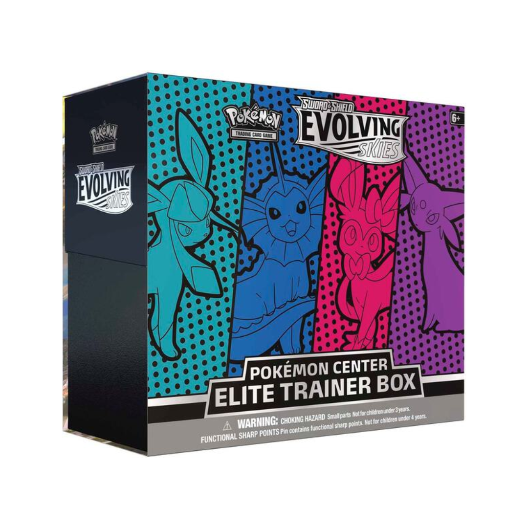 Pokémon TCG: Sword & Shield-Evolving Skies Pokémon Center Elite Trainer Box (Vaporeon, Espeon, Glaceon & Sylveon)