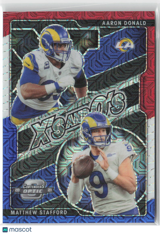 2021 Panini Contenders Optic Matthew Stafford Aaron Donald #2/13 #XO-21