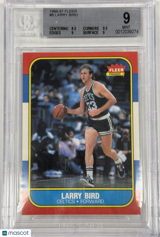 1986-87 Fleer Larry Bird #9 BGS 9