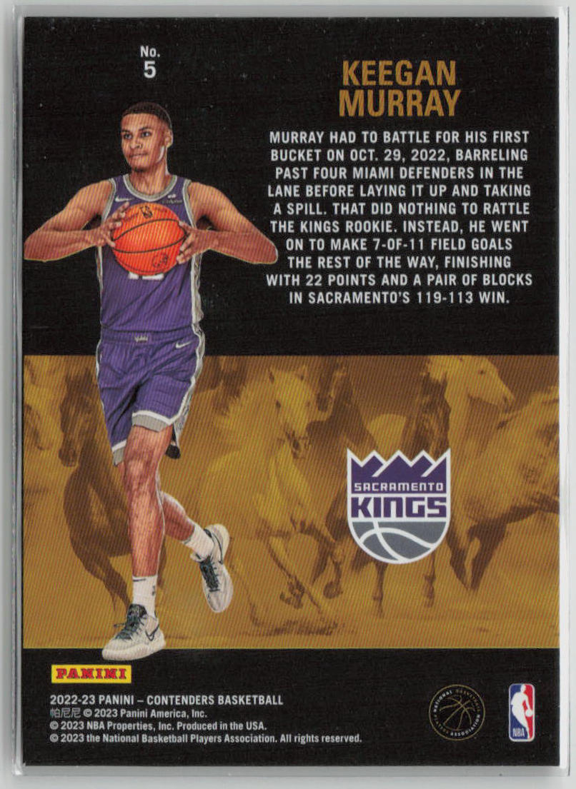 2022 Panini Contenders Keegan Murray Cracked Ice Stallions 10/25 #5