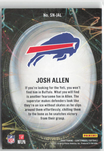 2022 Panini Contenders Josh Allen 10/10 Supernatural Platinum #SN-JAL