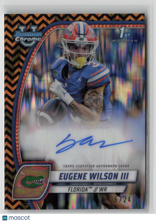 2024 Bowman U Chrome Eugene Wilson III Auto 16/24 Black Gold #PA-EWI