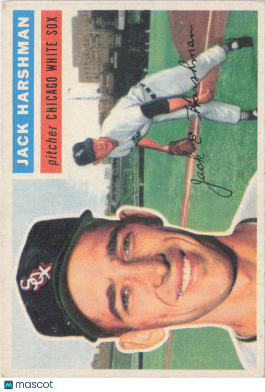 1956 Topps #29a Jack Harshman White Back