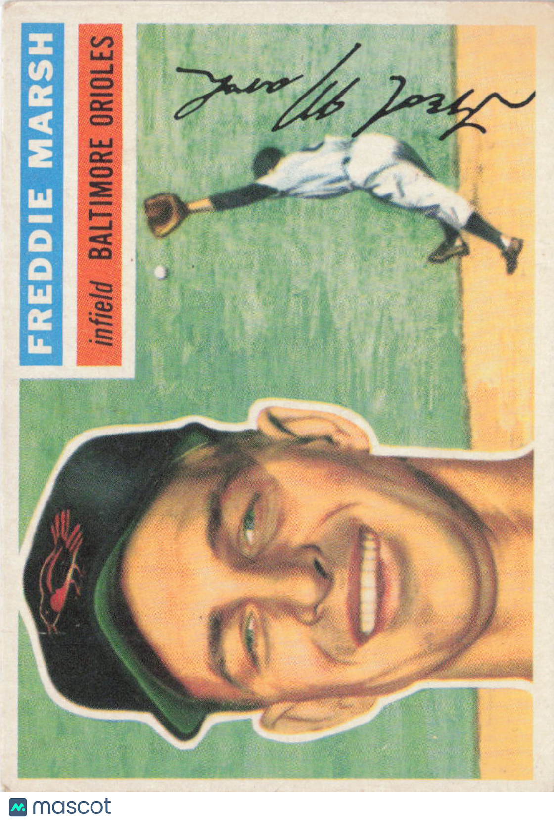 1956 Topps #23b Freddie Marsh Gray Back