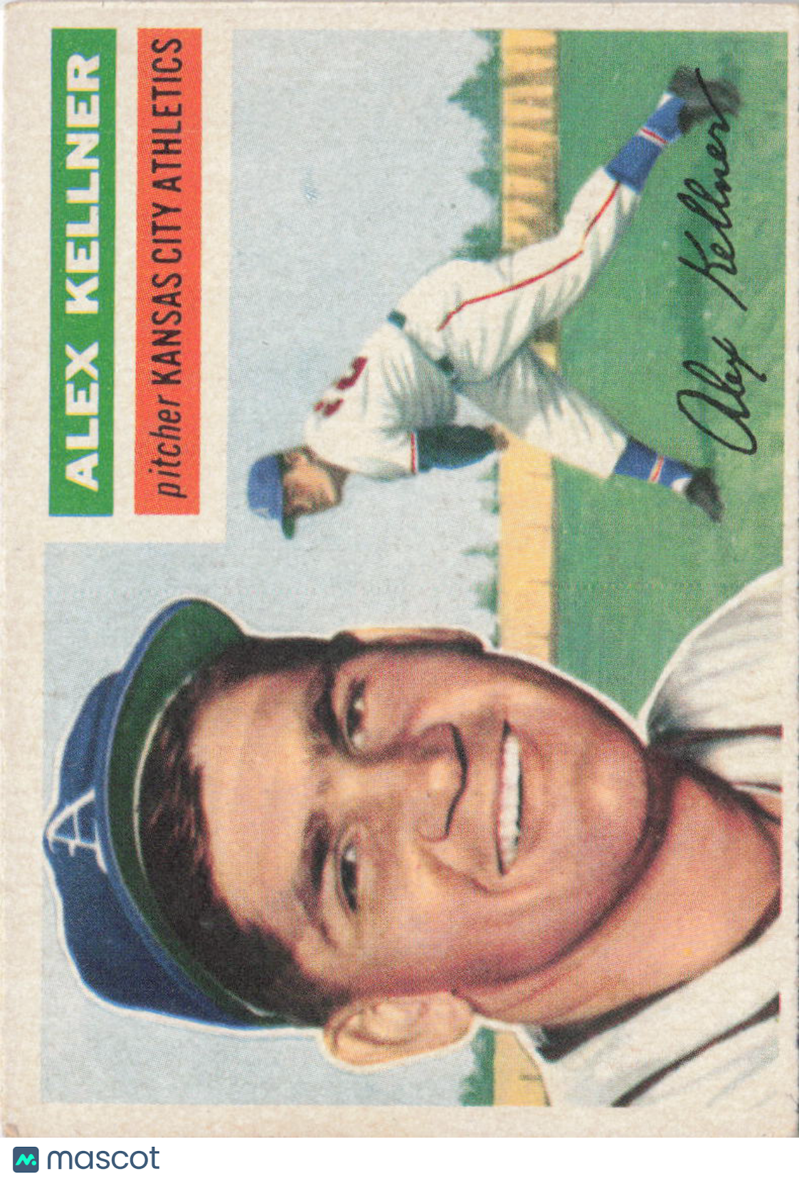 1956 Topps #176b Alex Kellner Gray Back