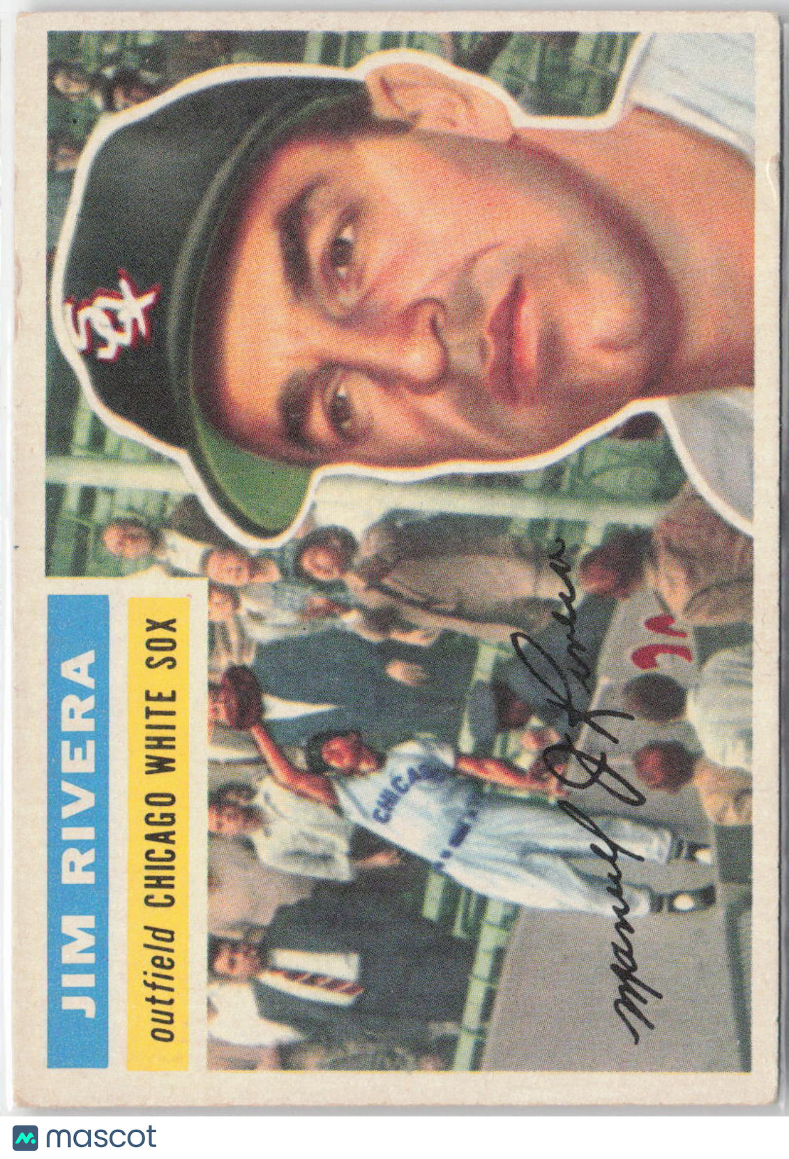 1956 Topps #70b Jim Rivera Gray Back