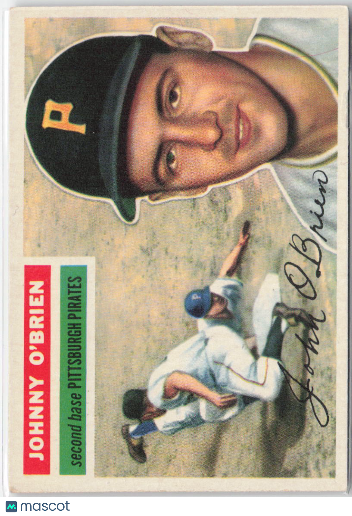 1956 Topps #65b Johnny O'Brien Gray Back